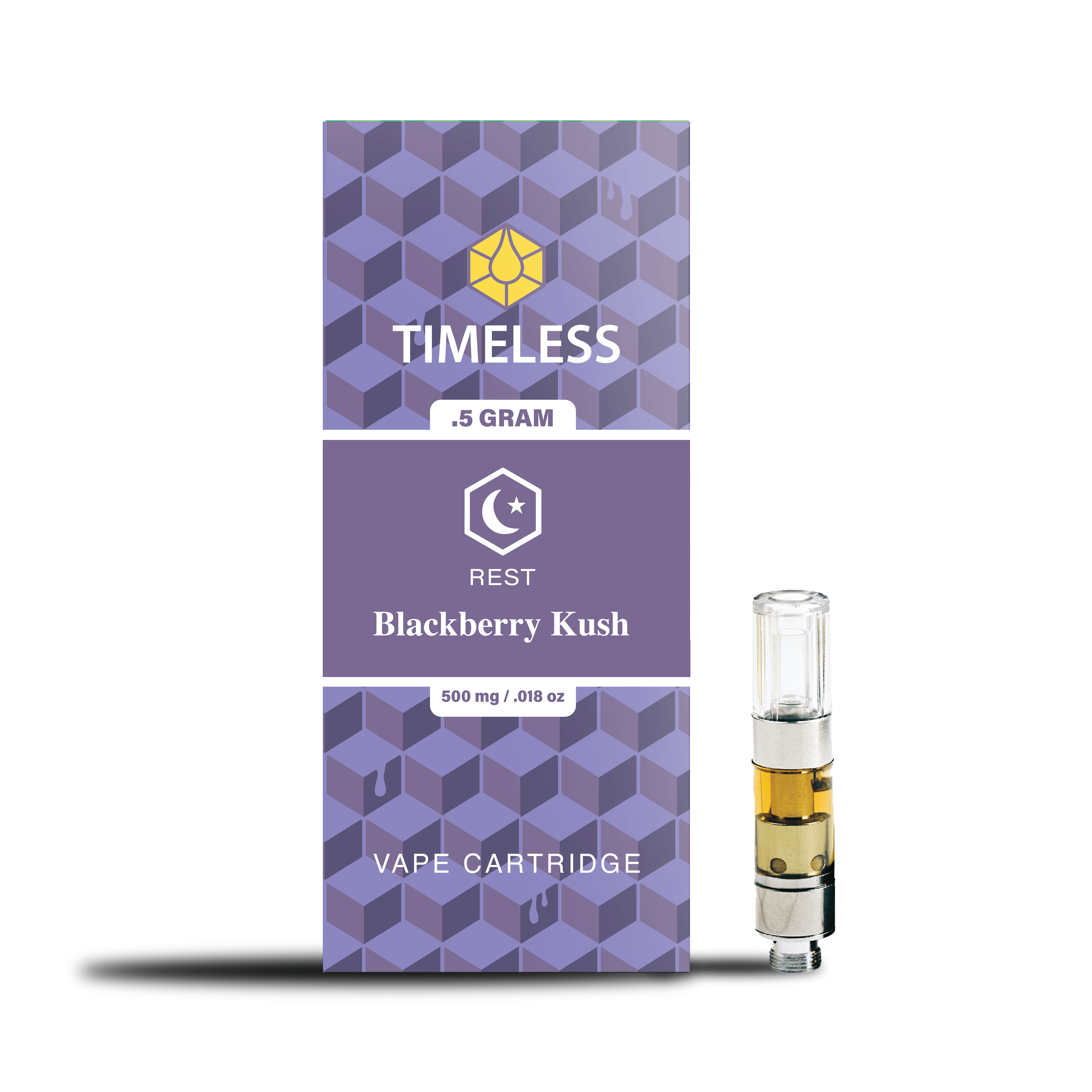 Timeless Vapes - Blackberry Kush | REST Cartridge | 0.5g - 1