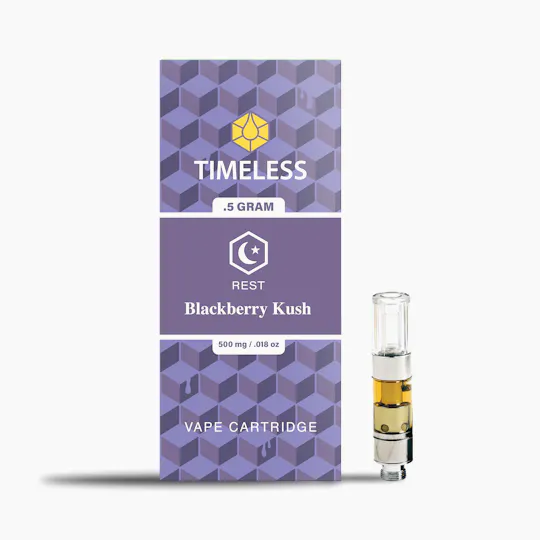 Timeless Vapes - Blackberry Kush | REST Cartridge | 0.5g - 1