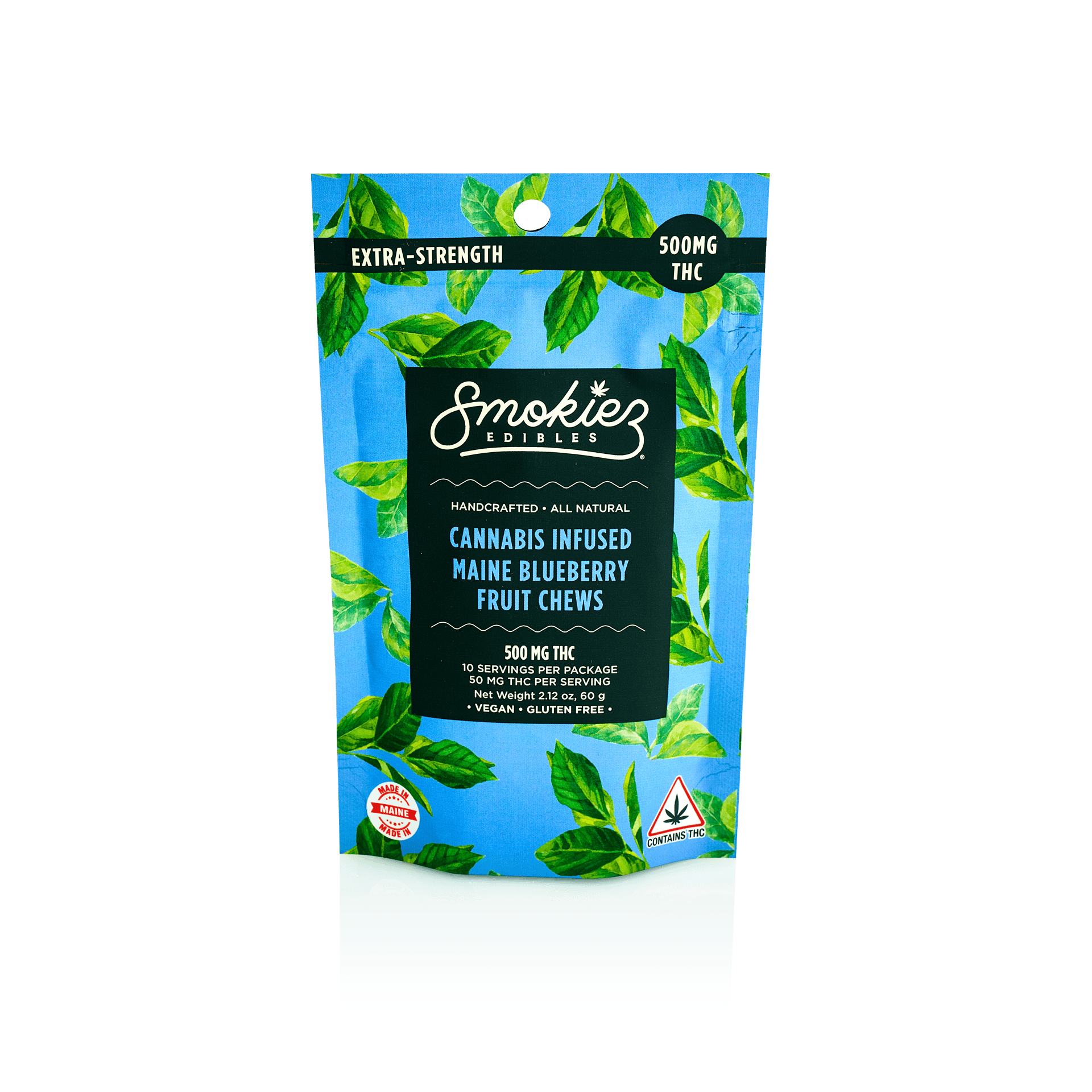 Smokiez Edibles - Maine Blueberry Fruit Chews | 500mg | 10ct | 50mg/ea - 1