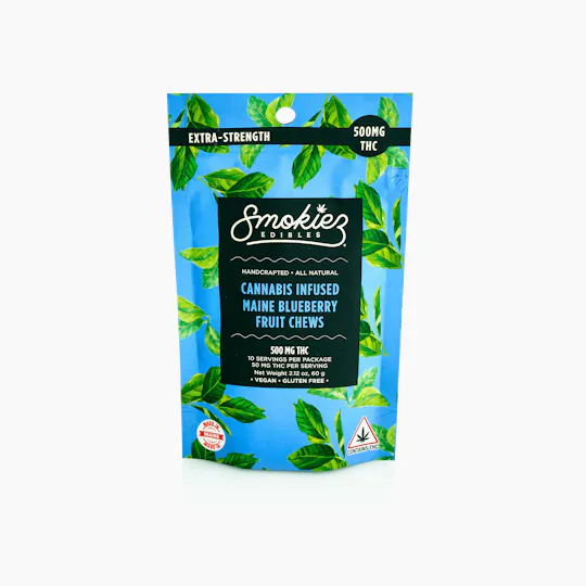 Smokiez Edibles - Maine Blueberry Fruit Chews | 500mg | 10ct | 50mg/ea - 1
