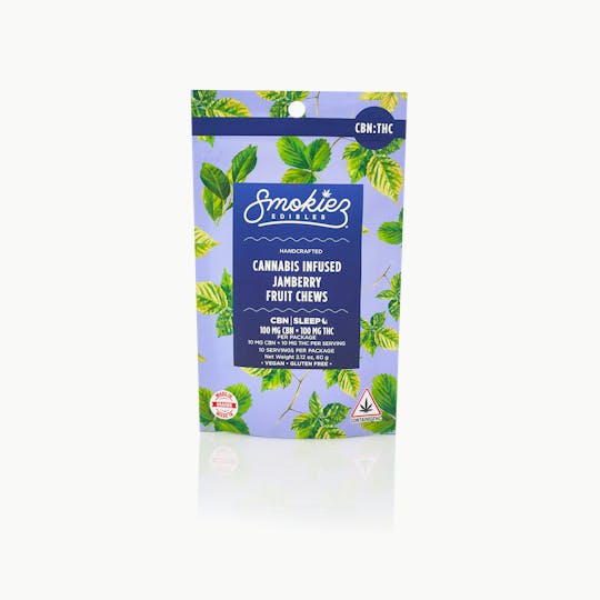 Smokiez Edibles - Smokiez Jamberry 100mg CBN : 100mg THC 1:1 Fruit Chews - ME - 1