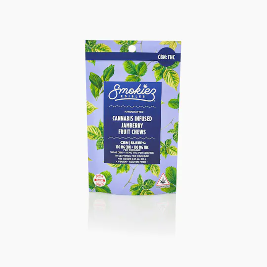 Smokiez Edibles - Jamberry THC:CBN 1:1 Fruit Chews | 100mg | 10ct | 10mg/ea - 1