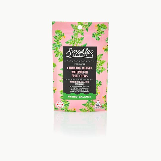 Smokiez Edibles - Smokiez HYBRID Watermelon Fruit Chews - 100mg - ME - 1