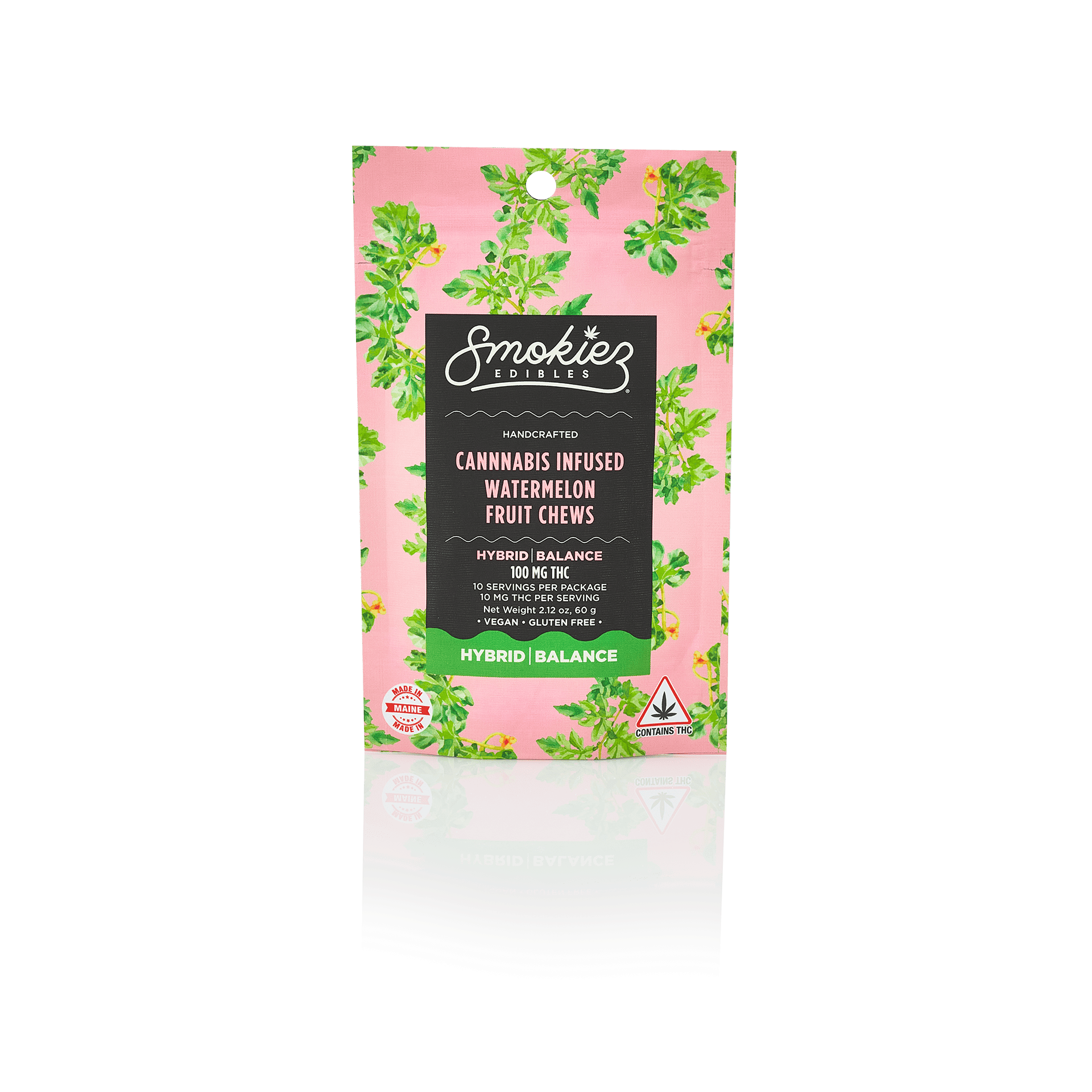 Smokiez Edibles - Watermelon Fruit Chews | 100mg | 10ct | 10mg/ea - 1