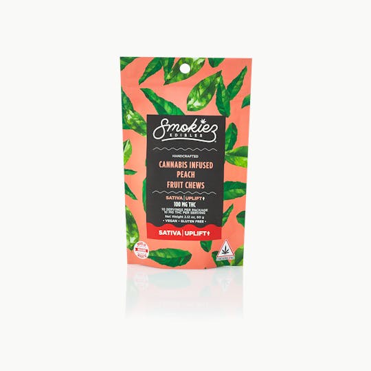Smokiez Edibles - Smokiez SATIVA Peach Fruit Chews - 100mg - ME - 1