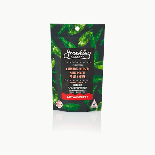 Smokiez Edibles - Smokiez SATIVA Sour Peach Fruit Chews - 100mg - ME - 1