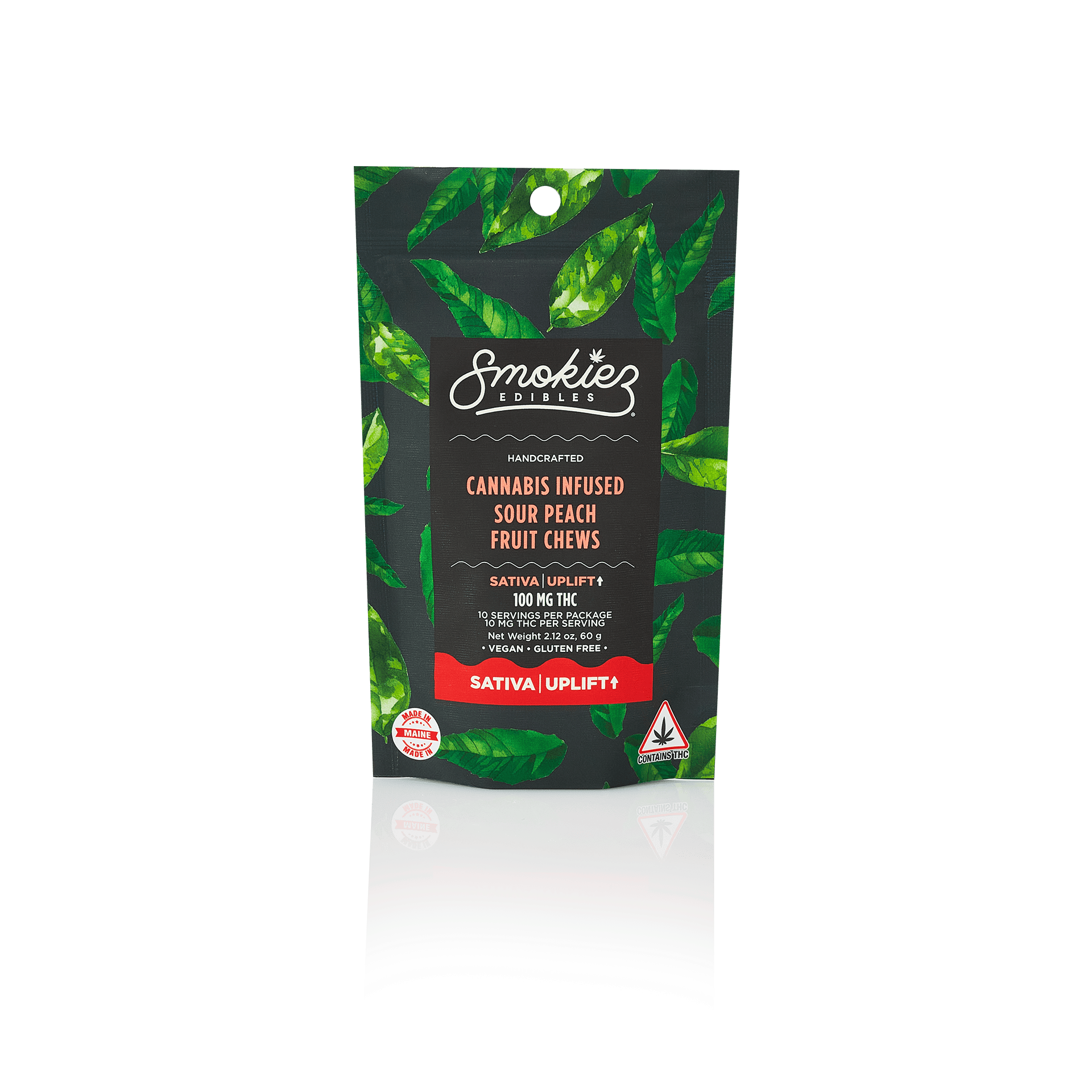 Smokiez Edibles - Sour Peach Fruit Chews | 100mg | 10ct | 10mg/ea - 1
