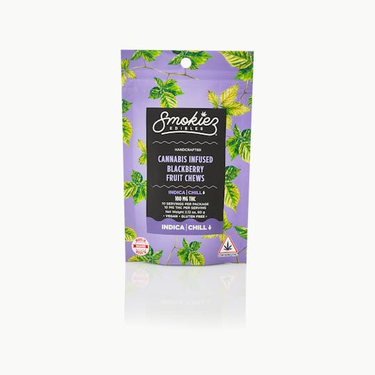 Smokiez Edibles - Smokiez INDICA Blackberry Fruit Chews - 100mg - ME - 1