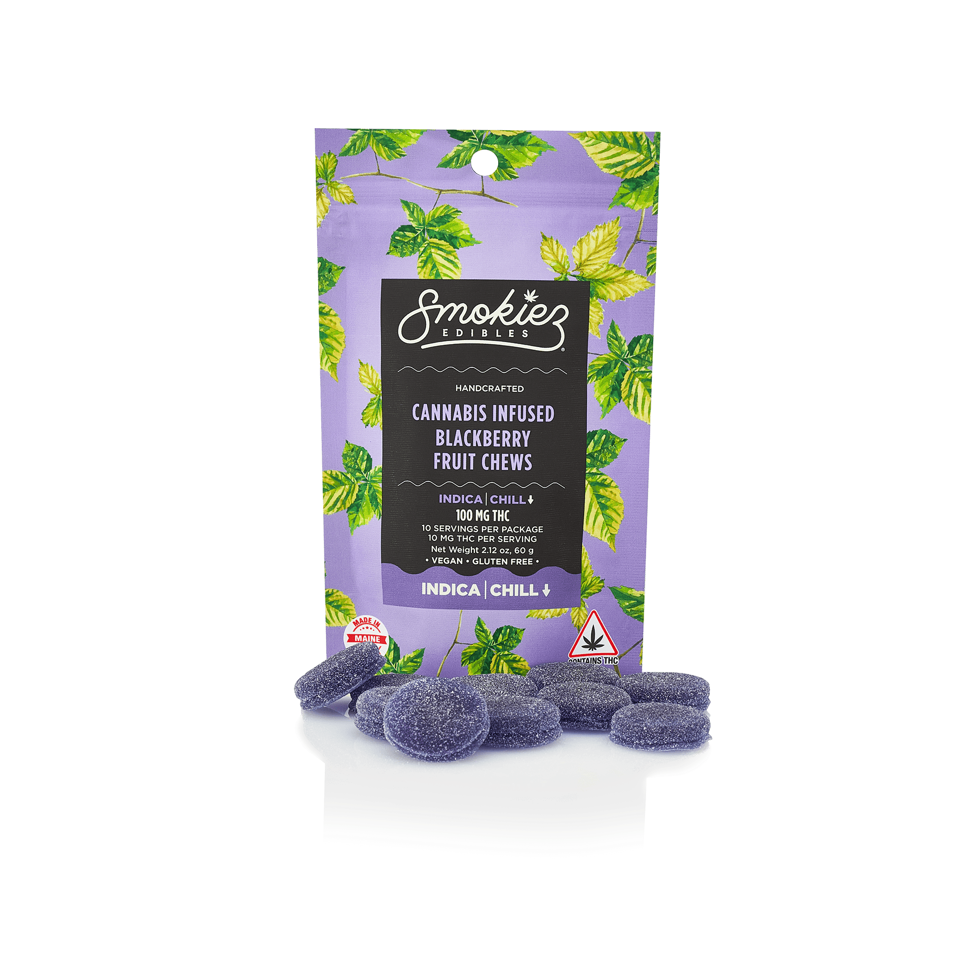 Smokiez Edibles - Blackberry Fruit Chews | 100mg | 10ct | 10mg/ea - 1