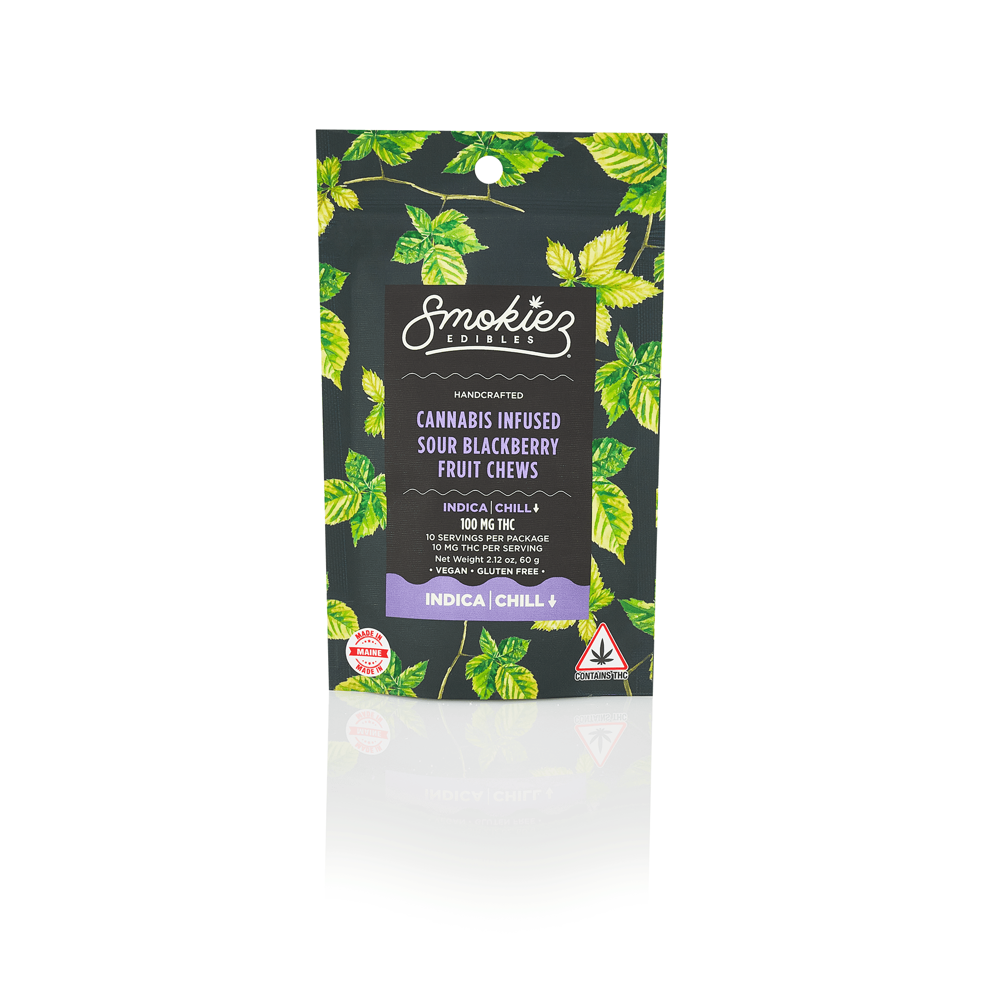 Smokiez Edibles - Sour Blackberry Fruit Chews | 100mg | 10ct | 10mg/ea - 1