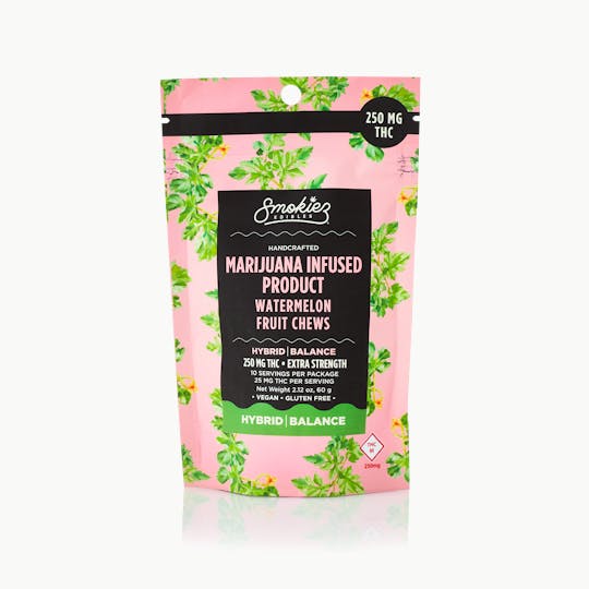 Smokiez Edibles - Smokiez HYBRID Watermelon Fruit Chews - 250mg - MO - 1