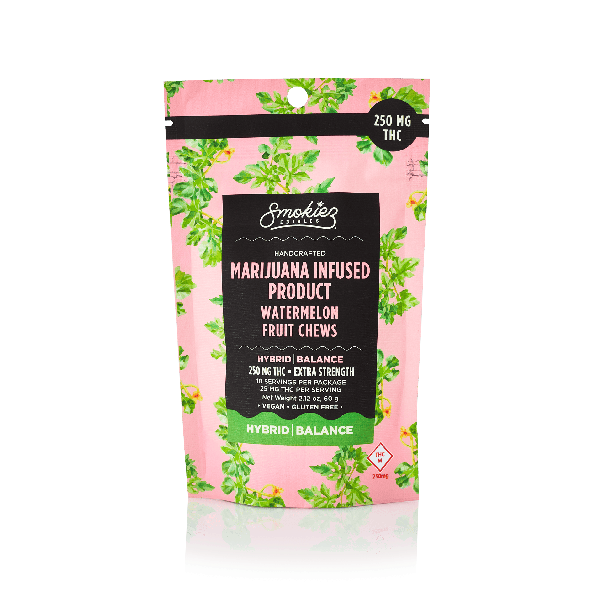 Smokiez Edibles - Watermelon Fruit Chews | 250mg | 10ct | 25mg/ea - 1