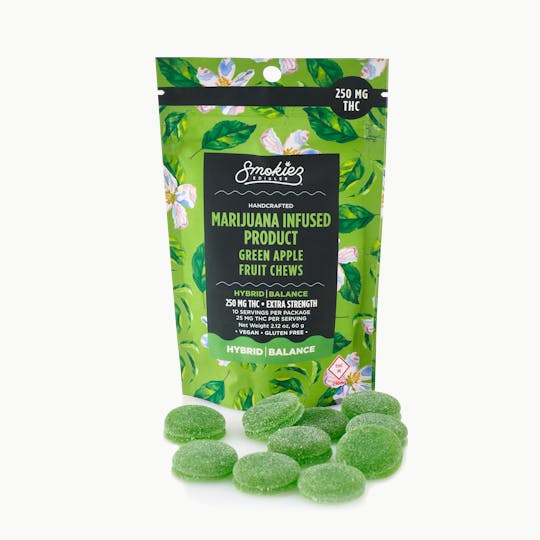 Smokiez Edibles - Smokiez HYBRID Green Apple Fruit Chews - 250mg - MO - 1