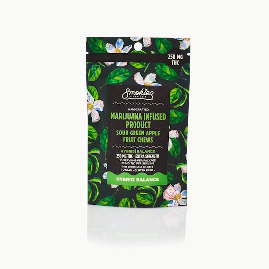 Smokiez Edibles - Smokiez HYBRID Sour Green Apple Fruit Chews - 250mg - MO - 1