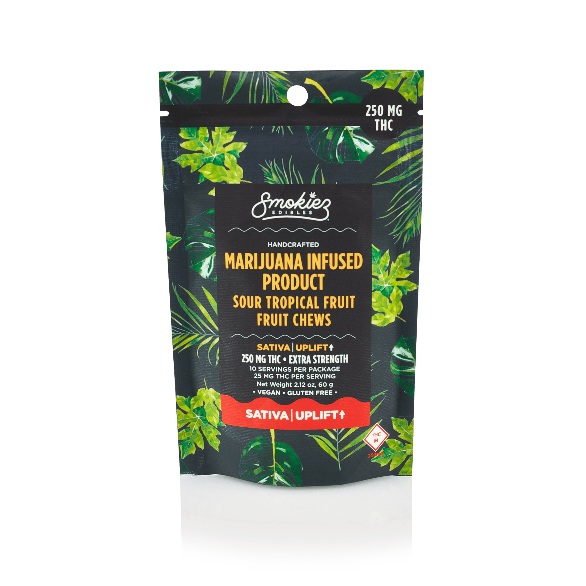 Smokiez Edibles - Sour Tropical Fruit Fruit Chews | 250mg | 10ct | 25mg/ea - 1