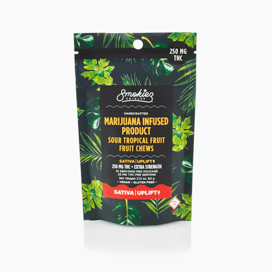 Smokiez Edibles - Sour Tropical Fruit Fruit Chews | 250mg | 10ct | 25mg/ea - 1