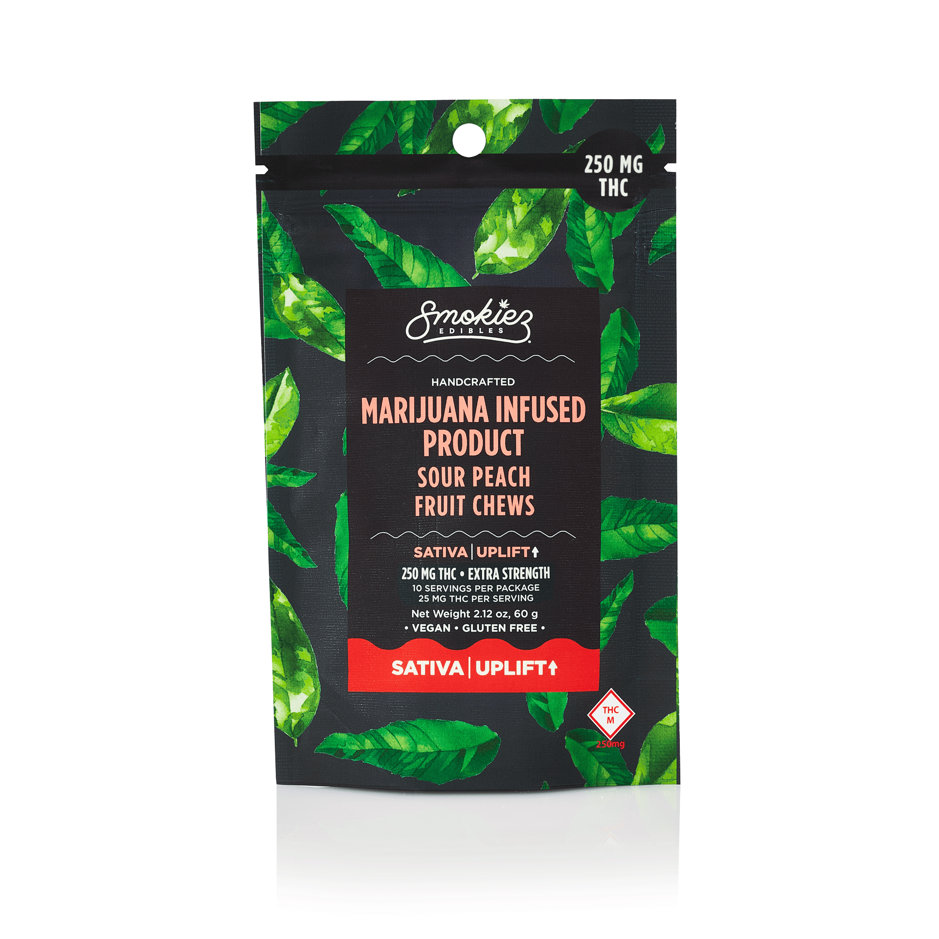 Smokiez Edibles - Sour Peach Fruit Chews | 250mg | 10ct | 25mg/ea - 1