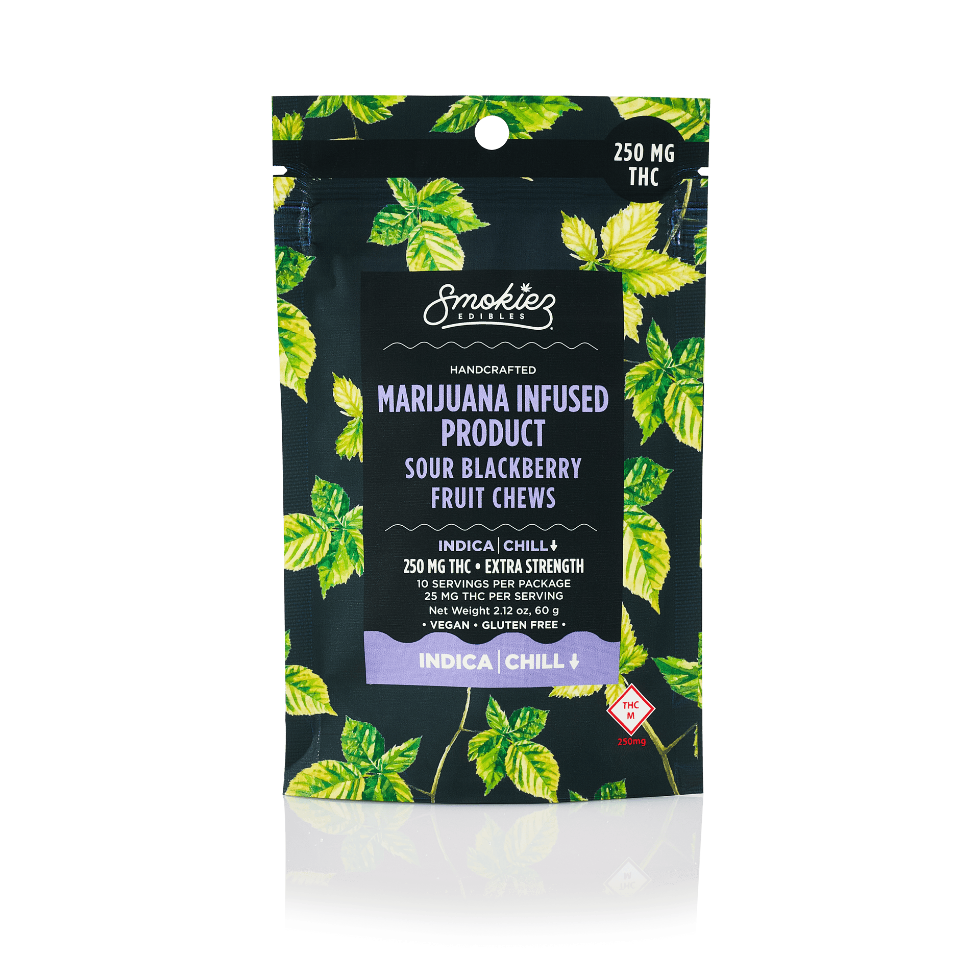 Smokiez Edibles - Sour Blackberry Fruit Chews | 250mg | 10ct | 25mg/ea - 1
