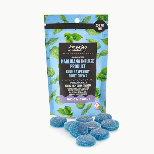Smokiez Edibles - Smokiez INDICA Blue Raspberry Fruit Chews - 250mg - MO - 1