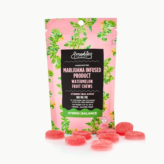 Smokiez Edibles - Smokiez HYBRID Watermelon Fruit Chews - 100mg - MO - 1