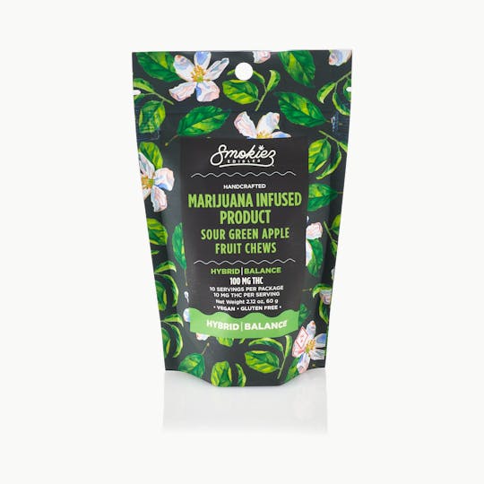 Smokiez Edibles - Smokiez HYBRID Sour Green Apple Fruit Chews - 100mg - MO - 1