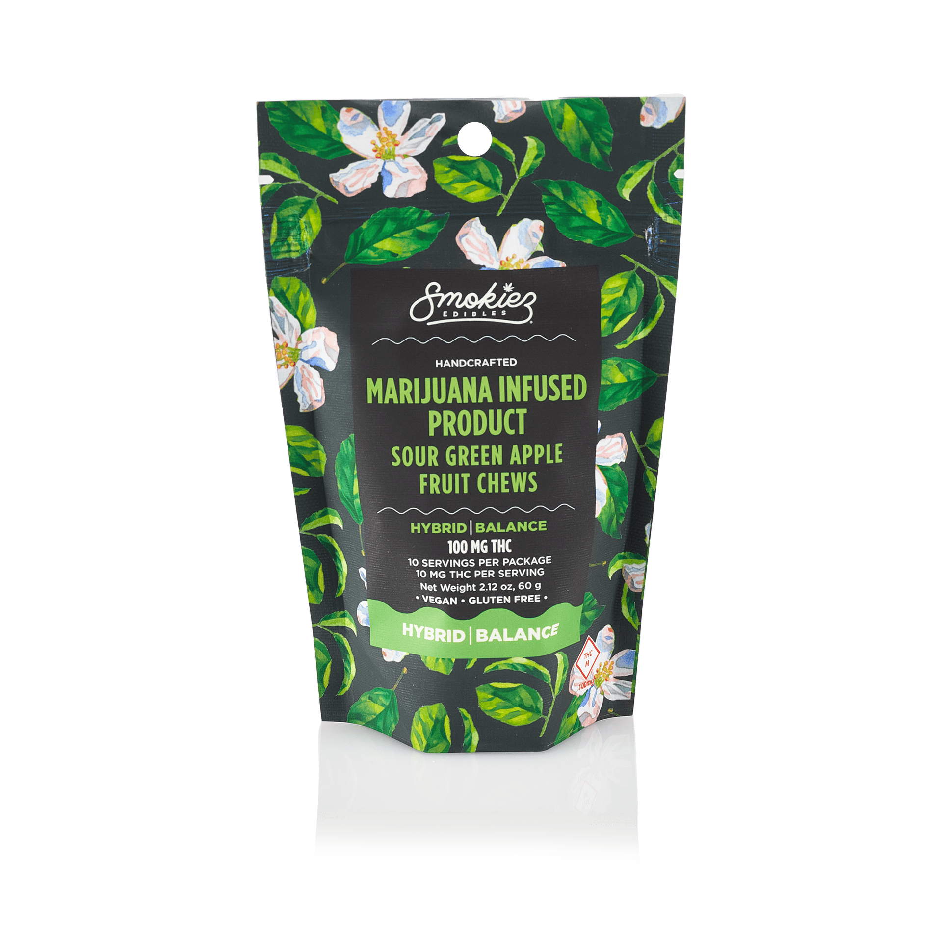 Smokiez Edibles - Sour Green Apple Fruit Chews | 100mg | 10ct | 10mg/ea - 1