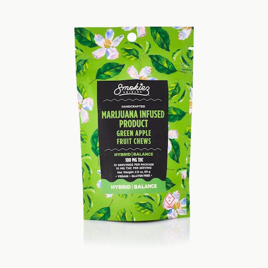 Smokiez Edibles - Smokiez HYBRID Green Apple Fruit Chews - 100mg - MO - 1