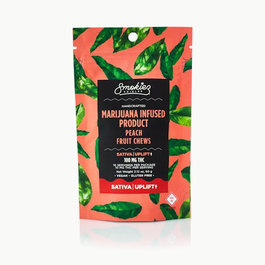 Smokiez Edibles - Smokiez SATIVA Peach Fruit Chews - 100mg - MO - 1