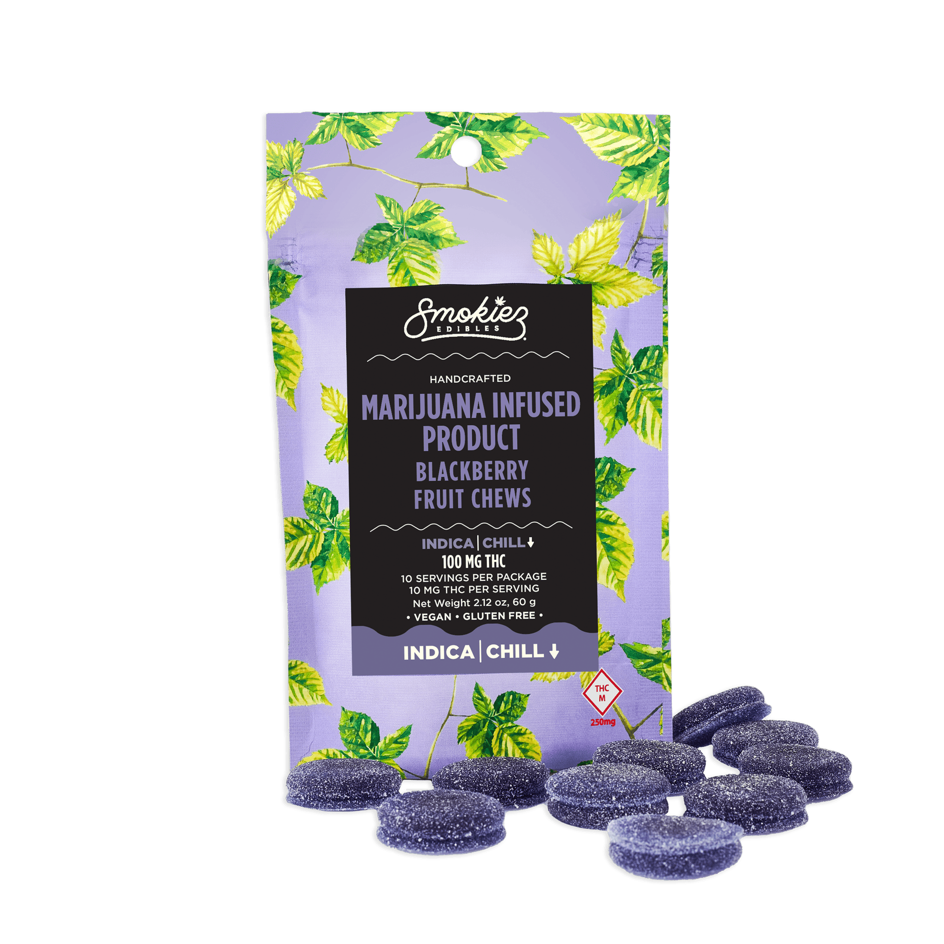 Smokiez Edibles - Blackberry Fruit Chews | 100mg | 10ct | 10mg/ea - 1