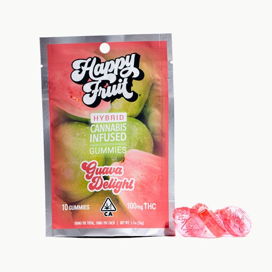 Happy Fruit - Guava Delight Gummies - 100mg THC - 1