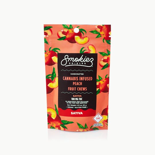 Smokiez Edibles - Smokiez SATIVA Peach Fruit Chews - 100mg- OH - 1