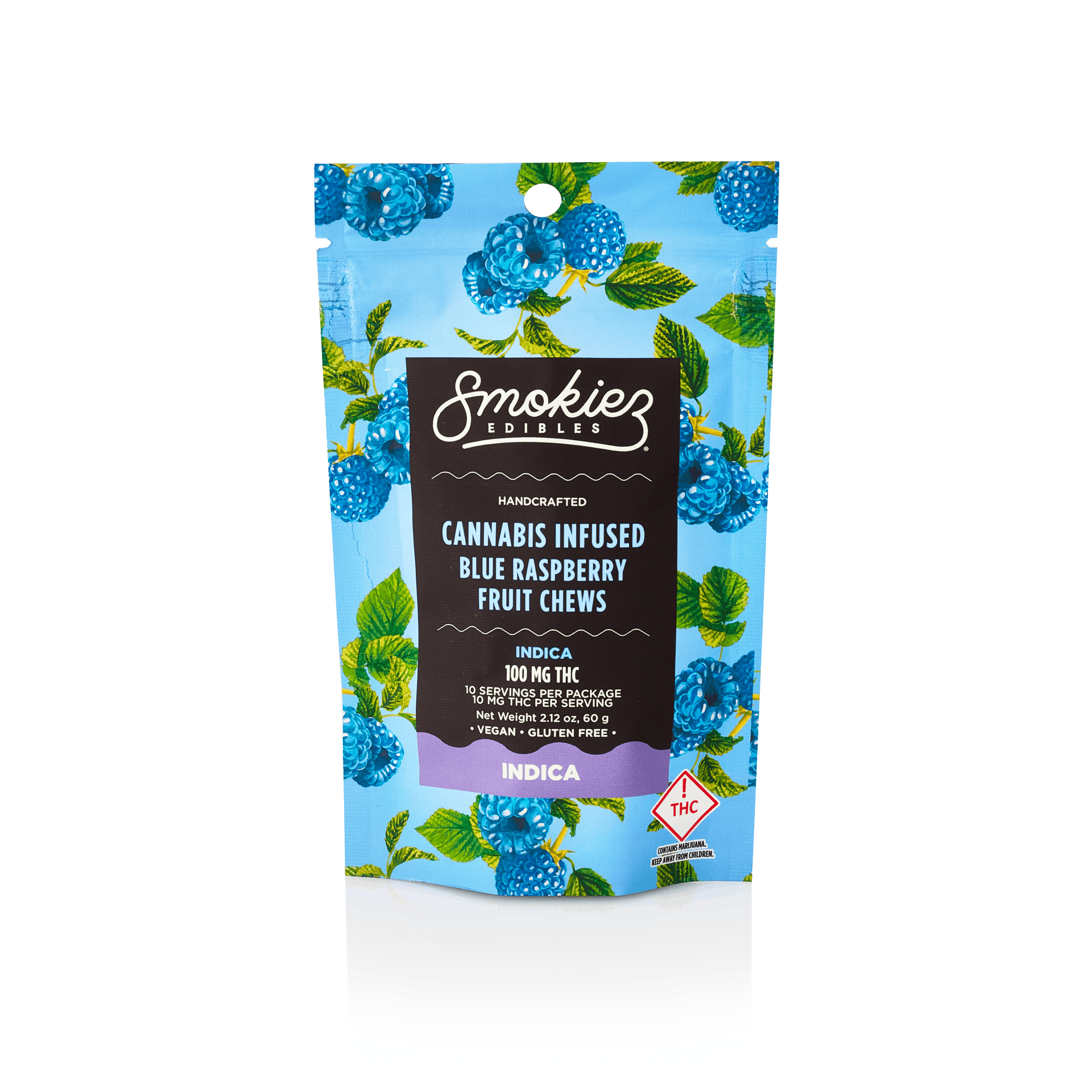 Smokiez Edibles - Smokiez INDICA Blue Raspberry Fruit Chews - 100mg - OH - 1