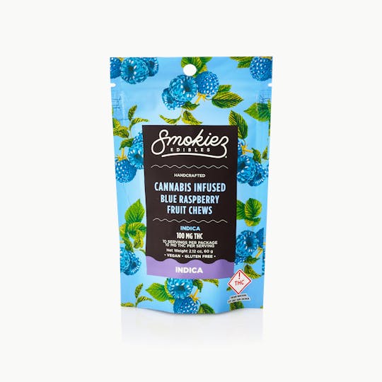 Smokiez Edibles - Smokiez INDICA Blue Raspberry Fruit Chews - 100mg - OH - 1