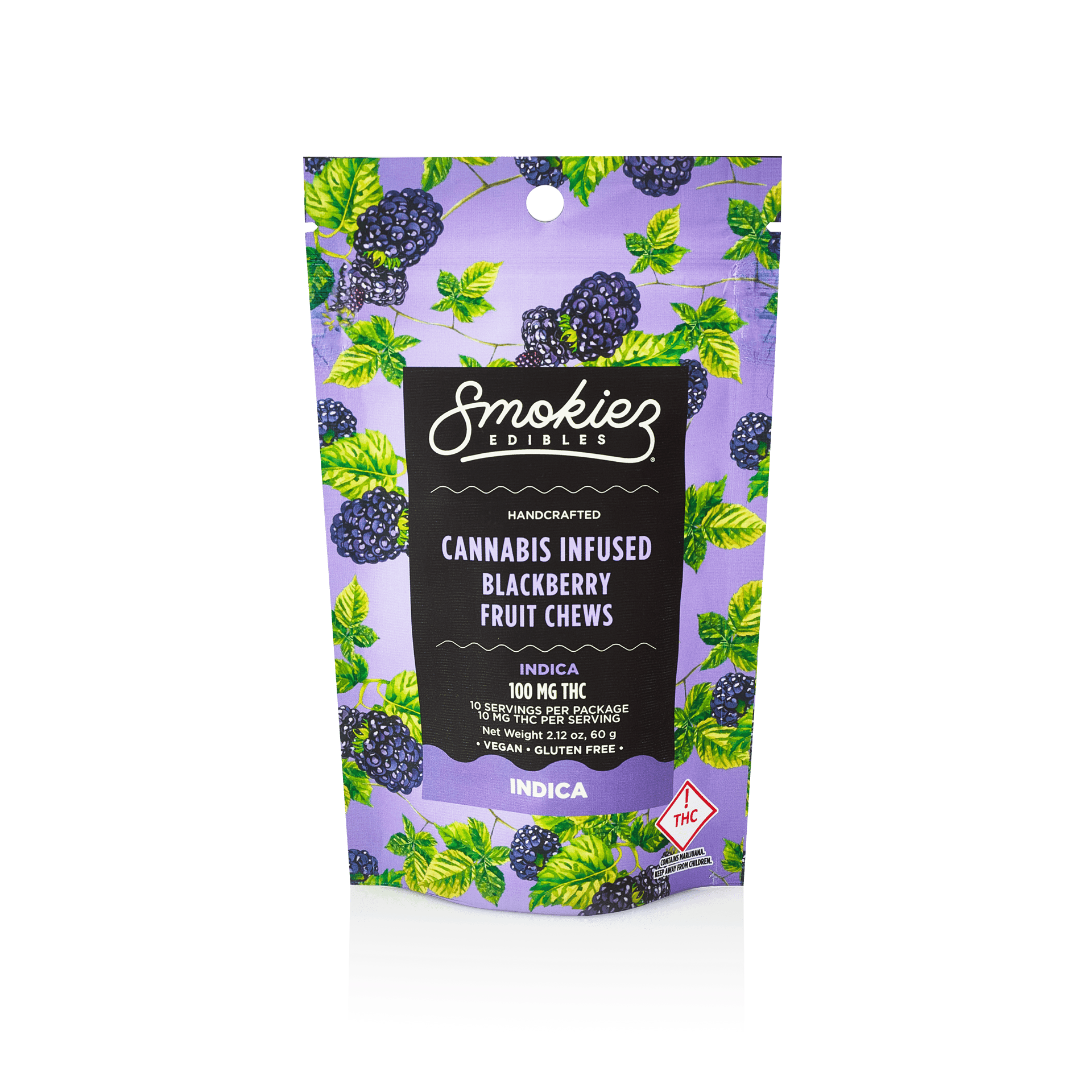 Smokiez Edibles - Blackberry Fruit Chews | 100mg | 10ct | 10mg/ea - 1