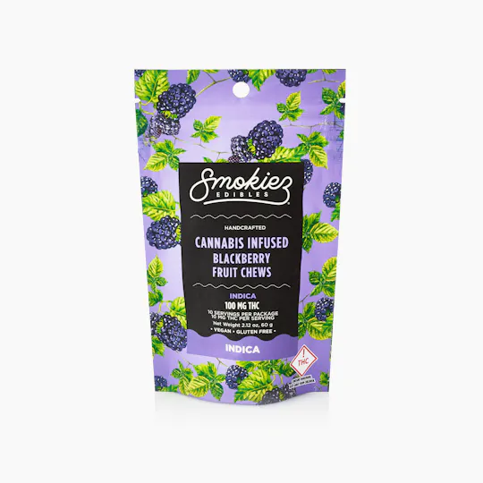Smokiez Edibles - Blackberry Fruit Chews | 100mg | 10ct | 10mg/ea - 1