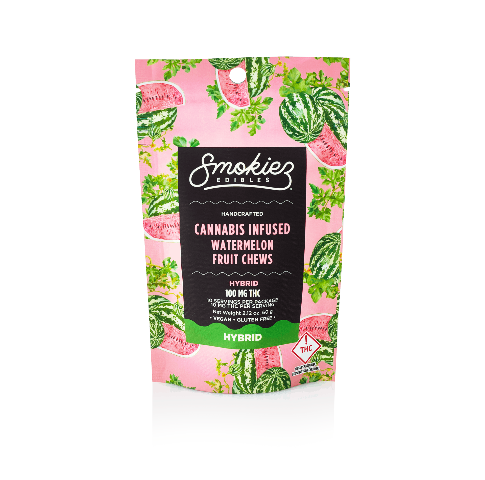 Smokiez Edibles - Smokiez HYBRID Watermelon Fruit Chews - 100mg - OH - 1