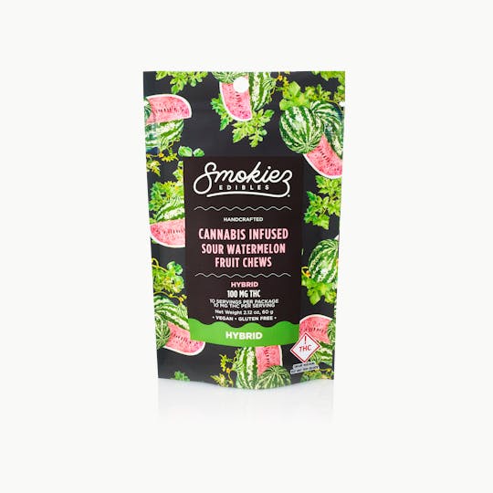Smokiez Edibles - Smokiez HYBRID Sour Watermelon Fruit Chews - 100mg - OH - 1