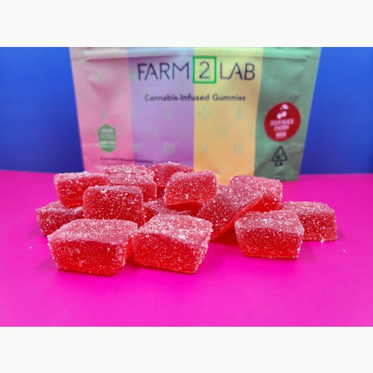 Farm2Lab - Sour Black Cherry - 100mg Rosin Gummies - 1