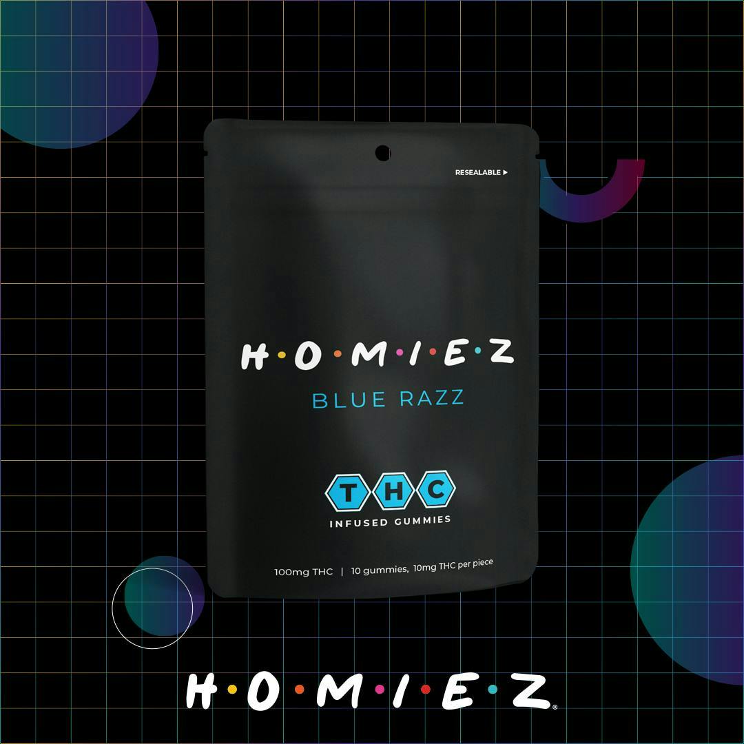 Dispo - Blue Razz • 100MG Gummies • HOMIEZ • MED - 1