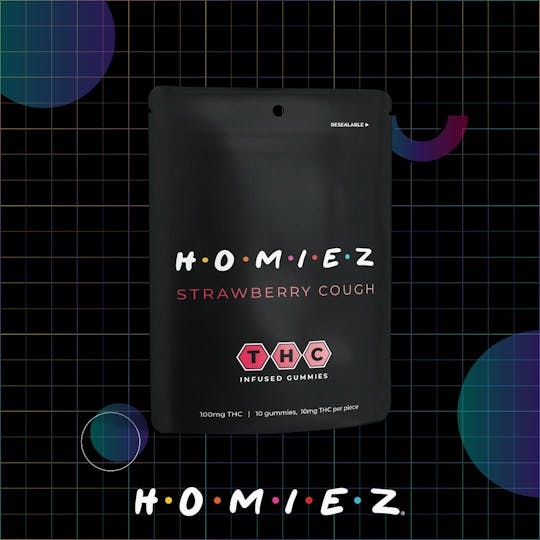 Dispo - Strawberry Cough • 100MG Gummies • HOMIEZ • REC - 1