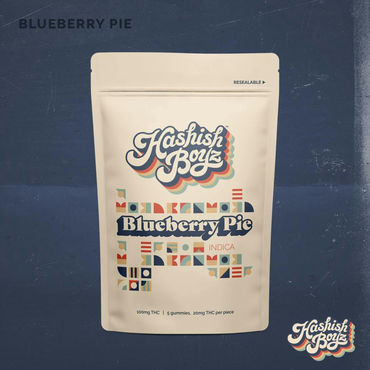 Dispo - Blueberry Pie ~ 100MG Gummies ~ Hashish Boyz ~ MED - 1