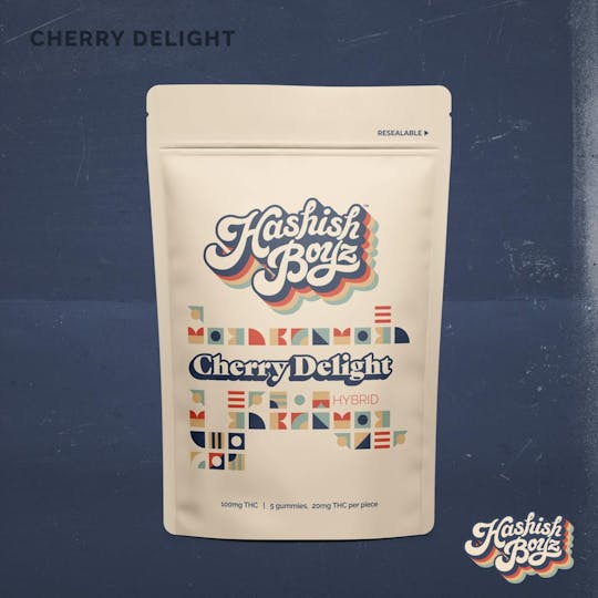 Dispo - Cherry Delight ~ 100MG Gummies ~ Hashish Boyz ~ REC - 1
