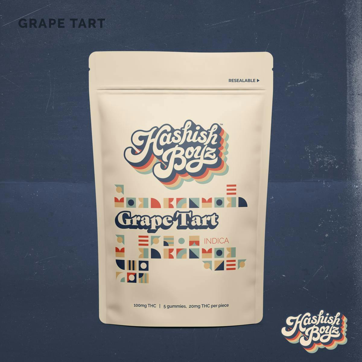 Dispo - Grape Tart ~ 100MG Gummies ~ Hashish Boyz ~ REC - 1