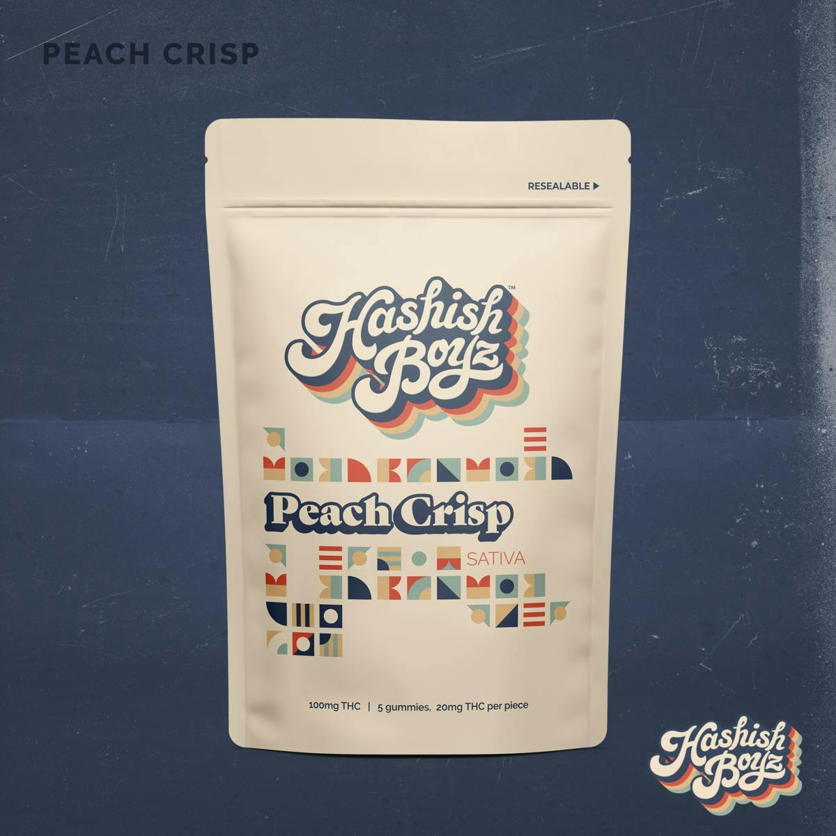 Dispo - Peach Crisp ~ 100MG Gummies ~ Hashish Boyz ~ REC - 1