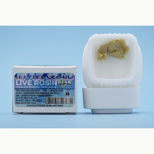 Bear Labs - Jet Fuel Gelato T2 Live Rosin - 1g - 1