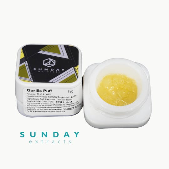 Sunday Extracts - 1g Concentrate Gorilla Puff - 1