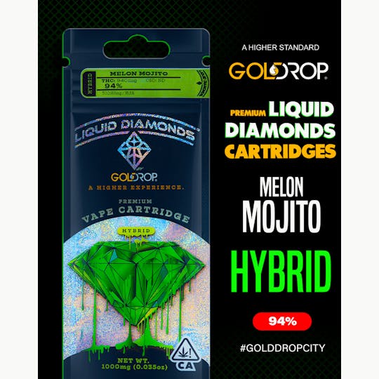 GoldDrop - Melon Mojito - Liquid Diamonds® Cartridge - 1 Gram - 1