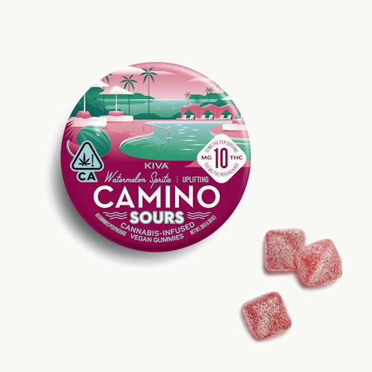 Kiva Confections - Camino Sours 10mg Watermelon Spritz "Uplifting" Gummies - 1