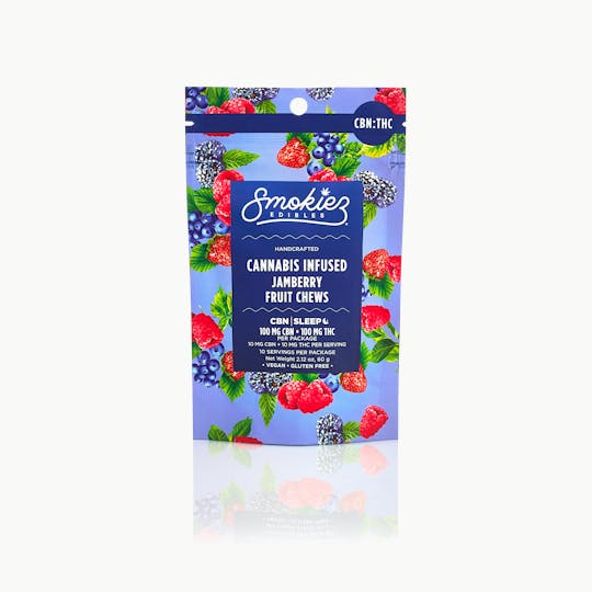 Smokiez Edibles - Jamberry 100mg CBN : 100mg THC 1:1 Fruit Chews - AZ - 1