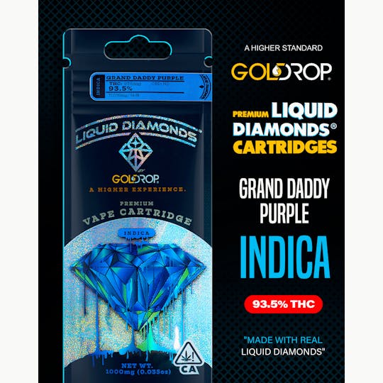 GoldDrop - Granddaddy Purple - Liquid Diamonds® Cartridge - 1 Gram - 1
